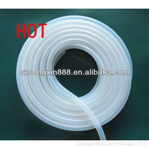 Flexible spiral silicone tube